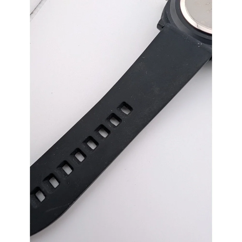 Zoo‎ York Men's Watch 50mm Case Black Silicone Band- New Battery
